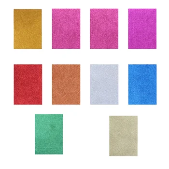 10 Folhas de Glitter Cartões de Papel Colorido Brilhante Papel Cartolina Papel Papel Glitter para Projetos DIY Caixa de Presente Quebra automática de