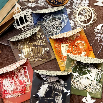10 Pcs Oco feito a mão Cartolina Papel de Material de Lixo Diário Planejador de Scrapbooking Vintage Decorativos DIY Colagem de Papel Craft