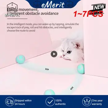 1~7PCS Elétrica Gato Bola de Brinquedos enrolamento Automático Inteligente Gato de Brinquedos Interativos para Gatos de Formação Auto-mover Gatinho Brinquedos para Interior