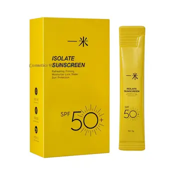 20pcs/box SPF 50 Facial Corpo Protetor solar Creme de Clareamento Protetor Solar Facial Bloco de Isolamento Sun Loção Hidratante Clareador
