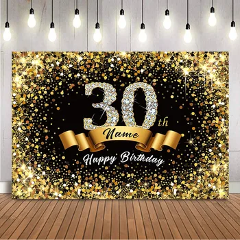30º 40º 50º Aniversário de Fundo Glitter, Festa de Aniversário, Decoração para um Trinta Quarenta Cinqüenta Aniversário Tema de Fundo Adereços