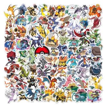 50 pçs/Pack Pokemon Kawaii Cartoon Cartaz Adesivos Bonito Adesivo DIY Diário Planejador de Decoração Autocolante Scrapbooking papel de carta