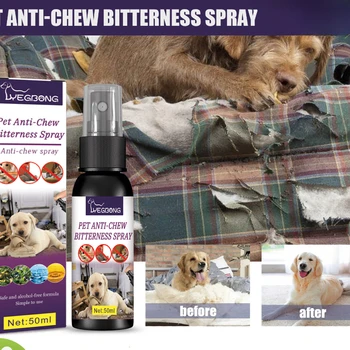 50ml Anti-mastigar Amargo Spray para Animais de estimação duradouro Interior Repelente Spray Para Manter os Cães De Arranhar e Morder