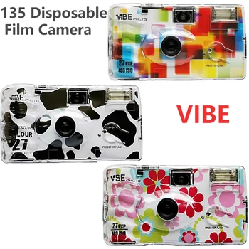 Alemão VIBE 135 Descartáveis Câmera de Filme, de Uso Único colorido Câmera de Filme de Leite/Daisy/Colorido Filme ISO400 27 de Folhas Com Flash