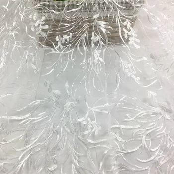 Alta qualidade do novo tecido de malha Jacquard de água de grama bordado de tissu de Roupas Vestido de Casamento de DIY Artesanais de costura