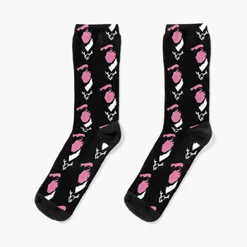 Cor-de-rosa Alpha Pup Meias personalizadas meias meias de desporto mulher de meias de algodão homens de Crianças meias