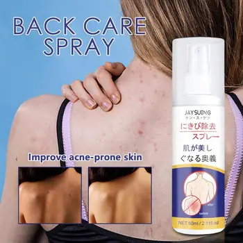 Espinha Spray Para Trás 60ml Corpo de Volta Peito Tratamentos Acne Soro Pulverizador do Corpo de Volta Cuidados com a Pele Vermelhidão Calma, Suave, Poros do Psiquiatra