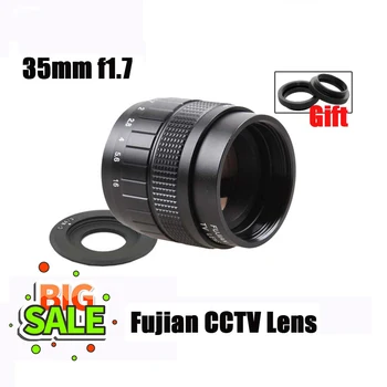 Fujian 35mm F1.7 Câmera do CCTV da Lente Filme Focus C Montagem para Panasonic GF1 GF2 GF3 GF5 GF6 GX1 G1 G2 G3 G5 GH1 GH2 GH3 Mirrorless
