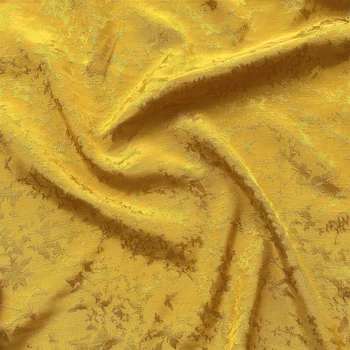 Gravado em Tecido Jacquard de Bronzeamento Borboleta Amarela Design de Costura, Material de Vestir Roupa de Tecido de Largura 160cm Vendidos Por Metro