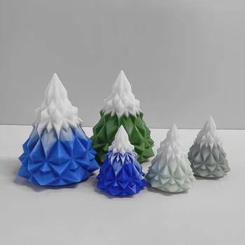 Iceberg da Árvore de Natal do Molde de Silicone DIY Aroma da Vela Ornamentos de Gesso do Molde Decoração de Natal Vela Fazendo entregas