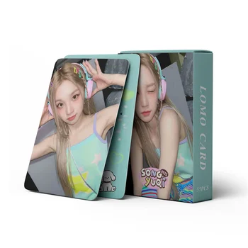 Kpop 55pcs/set (G)I-DLE Pequeno Cartão de Música Yuqi Pequeno Cartão de Música Yuqi eu SINTO Álbum LOMO Cartão de Gidle Feminino Combinação de Impressão de Fotos