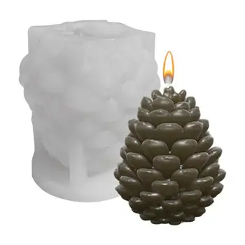 Natal Vela do Molde Durável do Silicone Pinheiro Molde Para Aromaterapia DIY Argila Molde 3D Presente de Natal de Artesanato Para a Decoração Home