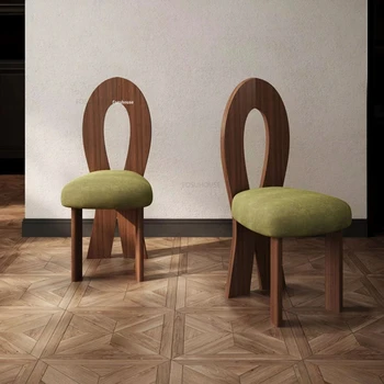 Nordic Retro Cadeira De Jantar Móveis Para A Casa Moderna Chinesa Em Madeira Maciça De Volta Cadeira De Jantar Designer De Estudo Da Cadeira Do Quarto De Maquiagem Cadeira De Um