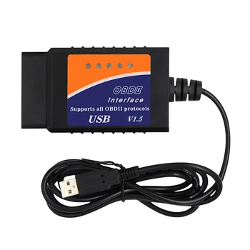 OBDII USB Auto Leitor de Código de CH340T OBD2 do Carro Ferramenta de Diagnóstico PIC18F25K80 Chip de Diagnóstico Testador ELM 327 Interface USB