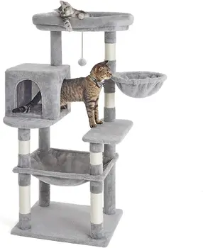 Polegadas Multi-Nível Gato Árvore de Condomínio,o Gato Torre com Sisal Coçar Post, Pelúcia Poleiros,Rede,Gatinho Playhouse