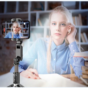 Selfie Vara Tripé cardan Rotação 360 tiro Seguinte ModeGimbal Estabilizador de Telefone Smartphone viver de fotografia Para iPhone