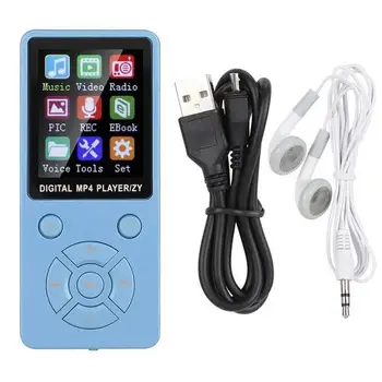 T1 sem Fio Leve, MP3, MP4 Player de Música Com Ecrã Ultra-fino Portátil Mini Leitor de Modo Ajustável Tipo de Botão
